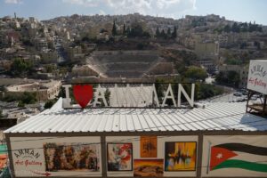 Widok na Teatr Rzymski, Amman
