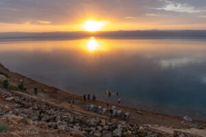 Zachód słońca nad Morzem Martwym