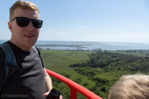 Widok z latarni Dornbusch na Hiddensee