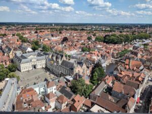 Panorama Brugii z wieży Belfort